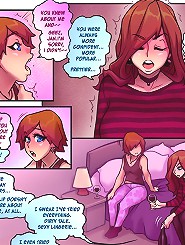 Cartoon sexy girls are talking about who's ass is bigger