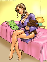 Cartoon sex with an asleep girl