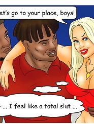 Interracial porn toons. Boys, who wants to buy me a drink? OMG, I feel like a total slut
