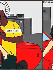 She wanted to have the car fixing, but that ebony cartoon porn guy fixed her ace of spades instead