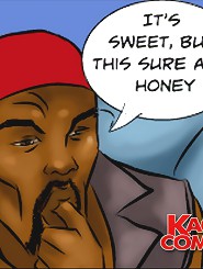 Sexy ebony stud in interracial porn toons attempts the hot small vagina with hands and fingers!