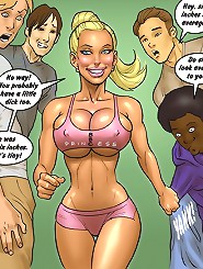 Kitty suck her schoolmate's black cock interracial toon blowjob