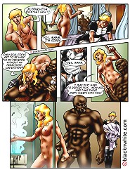 White whore and black master interracial toons